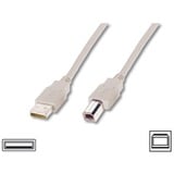 goobay USB-A 2.0 > USB-B kabel Grijs, 3 meter