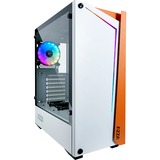 AZZA Apollo 430 midi tower behuizing Wit/oranje | 2x USB-A | RGB | Window