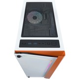 AZZA Apollo 430 midi tower behuizing Wit/oranje | 2x USB-A | RGB | Window