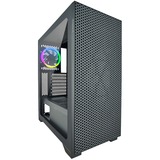AZZA Hive 450 Tower-behuizing Zwart | 2x USB-A 2.0 | 1x USB-A 3.2 (5 Gbit/s) | 1x Audio | Window-kit
