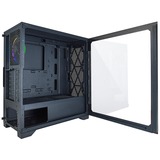 AZZA Hive 450 Tower-behuizing Zwart | 2x USB-A 2.0 | 1x USB-A 3.2 (5 Gbit/s) | 1x Audio | Window-kit