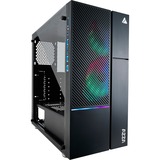 AZZA Iris 330 midi tower behuizing Zwart | 3x USB-A | RGB | Window