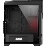 AZZA Photios 250 Tower-behuizing Zwart | 2x USB-A 2.0 | 2x USB-A 3.2 (5 Gbit/s) | 2x Audio | Window-kit