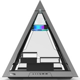 AZZA Pyramid 804 Show-case aluminium/zwart | 2x USB-A 3.2 (5 Gbit/s) | USB-C 3.2 (5 Gbit/s) | 2x Audio | Window-kit
