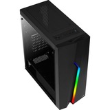 Aerocool Bolt Tower-behuizing Zwart | 2x USB-A 2.0 | USB-A 3.2 (5 Gbit/s) | 2x Audio | Window-kit