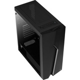 Aerocool Bolt Tower-behuizing Zwart | 2x USB-A 2.0 | USB-A 3.2 (5 Gbit/s) | 2x Audio | Window-kit