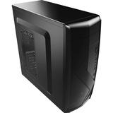 Aerocool CS-1102 Tower-behuizing Zwart | 2x USB-A 2.0 | USB-A 3.2 (5 Gbit/s) | 2x Audio