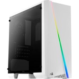 Aerocool Cylon Mini Tower-behuizing Wit/zwart | USB-A 2.0 | USB-A 3.2 (5 Gbit/s) | 2x Audio | Window-kit