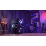 Aerocool Glider Tempered Glass Tower-behuizing Zwart | 2x USB-A 2.0 | USB-A 3.2 (5 Gbit/s) | 2x Audio | Window-kit