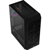 Aerocool Hive FRGB v3 Tower-behuizing Zwart | USB-A 2.0 | 2x USB-A 3.2 (5 Gbit/s) | 2x Audio | Window-kit
