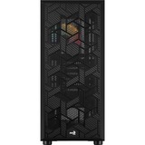 Aerocool Hive FRGB v3 Tower-behuizing Zwart | USB-A 2.0 | 2x USB-A 3.2 (5 Gbit/s) | 2x Audio | Window-kit