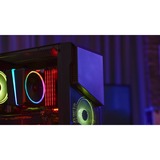 Aerocool Menace Saturn RGB midi tower behuizing Zwart | 2x USB-A | RGB | Window