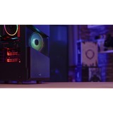 Aerocool Menace Saturn RGB midi tower behuizing Zwart | 2x USB-A | RGB | Window