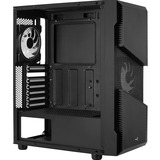 Aerocool Menace Saturn RGB midi tower behuizing Zwart | 2x USB-A | RGB | Window