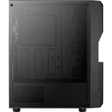 Aerocool Menace Saturn RGB midi tower behuizing Zwart | 2x USB-A | RGB | Window