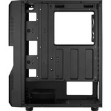 Aerocool Menace Saturn RGB midi tower behuizing Zwart | 2x USB-A | RGB | Window