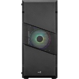 Aerocool Menace Saturn RGB midi tower behuizing Zwart | 2x USB-A | RGB | Window