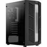 Aerocool Prime v1 midi tower behuizing Zwart | 2x USB-A | RGB | Window