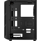 Aerocool Prime v1 midi tower behuizing Zwart | 2x USB-A | RGB | Window