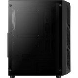 Aerocool Prime v2 midi tower behuizing Zwart | 2x USB-A | RGB | Window