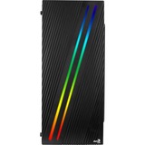 Aerocool Streak midi tower behuizing Zwart | 3x USB-A | RGB | Window