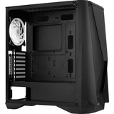 Aerocool Visor Tower-behuizing Zwart | USB-A 2.0 | 2x USB-A 3.2 (5 Gbit/s) | 2x Audio | Window-kit