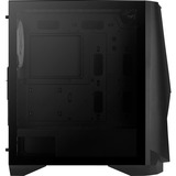Aerocool Visor Tower-behuizing Zwart | USB-A 2.0 | 2x USB-A 3.2 (5 Gbit/s) | 2x Audio | Window-kit