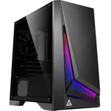 Antec Dark Phantom DP301M tower-behuizing Zwart, 2x USB-A 3.2 (5 Gbit/s), 2x Audio, Window-kit