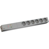 Bachmann 19" IT PDU Basic 1 HE, 6-voudig stekkerdoos Grijs