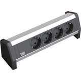 Bachmann DESK 1 4x power strip (339.1000) stekkerdoos Zwart/aluminium, voor 4 stekkers