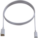 Bachmann IEC-kabel C14 (stekker) - C13 (plug), 2 meter verlengkabel Grijs