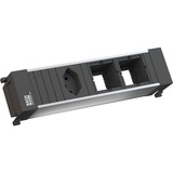 Bachmann Power Frame 1xCH 2xABD wandcontactdoos Zwart/grijs