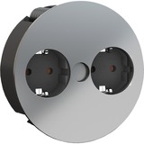 Bachmann TWIST 1S 2P 2m Chrom wandcontactdoos Chroom