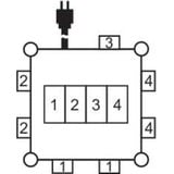 Brennenstuhl Compacte rubberen stroomverdeler BSV 3 FI/16 2 IP44 stekkerdoos Zwart, 2xCEE16A