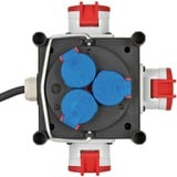 Brennenstuhl Compacte rubberen stroomverdeler BSV 3 LS E/16 2 IP44 1 meter 3-voudige stekkerdoos Zwart, 3x stekker, 3x geaard, 3x CEE