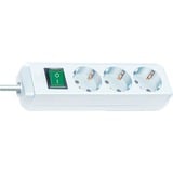 Brennenstuhl Eco-Line met schakelaar 3-voudig, 5 m 3-voudige stekkerdoos Wit, 3x stekker