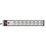 Brennenstuhl Premium-Line 19" stekkerdoos 8-voudig stekkerdoos Zwart/lichtgrijs, 3 meter