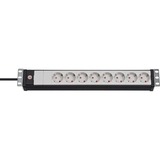 Brennenstuhl Premium-Line 19-inch stekkerdoos 8-voudig Zwart/lichtgrijs, 3 meter