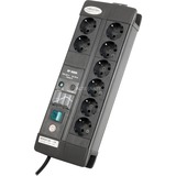 Brennenstuhl Premium-Line 30000A +surge protection 8x stekkerdoos Zwart, 1256000398, voor 8 stekkers