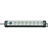 Brennenstuhl Premium-Line 8x 8-voudige stekkerdoos Zwart/lichtgrijs, 8x stekker, 1951580101, voor 8 stekkers, 5m