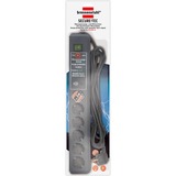 Brennenstuhl Secure-Tec 19500A +surge protection 6x stekkerdoos Antraciet, 1159540376, voor 6 stekkers