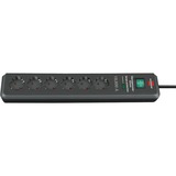 Brennenstuhl Secure-Tec 19.500A stekkerdoos met overspanningsbeveiliging 6-voudig Antraciet, 2 meter