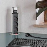 Brennenstuhl Tower Power stekkerdoos met USB Zilver/zwart