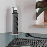 Brennenstuhl Tower Power stekkerdoos met USB stekkerdoos Zilver/zwart