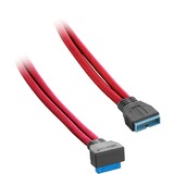 Cablemod Interne USB 3.0 kabel van 90°, 50 cm verlengkabel Rood