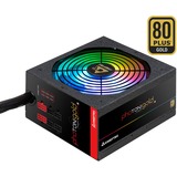 Chieftec Photon GDP-750C-RGB 750W voeding Zwart, 4x PCIe, Kabelmanagement