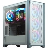 Corsair 4000D AIRFLOW Tempered Glass midi tower behuizing Wit | 1x USB-A | 1x USB-C | Tempered Glass