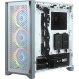 Corsair 4000D AIRFLOW Tempered Glass midi tower behuizing Wit | 1x USB-A | 1x USB-C | Tempered Glass