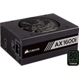 Corsair AX1600i, 1600 Watt voeding  Zwart, 10x PCIe, Full Kabel-management