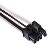 Corsair Premium Individually Sleeved PCIe Type 4 Gen 4 kabel Wit/zwart, 2 stuks